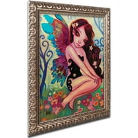 Търговска марка изобразително изкуство Ангел дъга платно изкуство от Наташа Весткоут, Златна украсена рамка