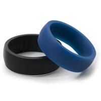 Хр черни и сини силиконови пръстени, 2-пак