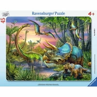 Динозаври в зората рамка пъзел