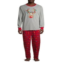 Комплект семейна Коледна пижама мъжки елени 2 части пижама