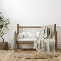 Американскифлат памук хвърлят одеяло за диван - - всички сезони неутрални леки уютни меки одеала & хвърля за легло, диван или стол. Вътрешен или външен [кремаво бежов