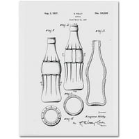 Търговска марка изобразително изкуство бутилка Кока Кола патент бяло платно изкуство от Клеър Дохърти