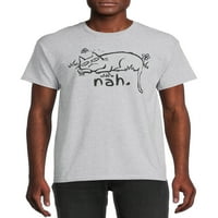 Хумор Мъжки & големи мъжки нам котка Графичен тениска