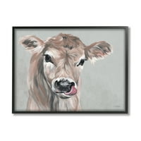 Ступел индустрии сладко бебе ферма крава теле облизване устните портрет 24, дизайн от Мишел Норман