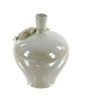 Декмод 17 Флорален 3д крем керамична ваза с преливаща глазура