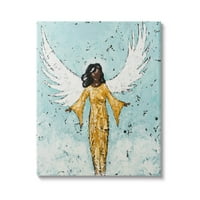 Ступел индустрии Ангел крила жена портрет живопис галерия увити платно печат стена изкуство, дизайн от Джейд