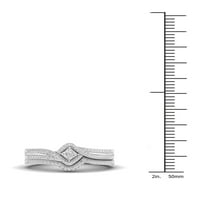 Империал 1 3кт ТДВ диамант 10к байпас булчински комплект Бяло Злато