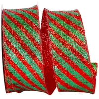 Мармалад хартия ивица Коледа многоцветна полиестерна лента, 10д 2.5 инча, 1 пакет