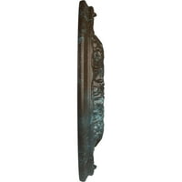 Екена мелница 19 од 1 2 П Гранада таван медальон, Ръчно рисувана бронзова синя патина
