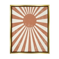 Ступел индустрии Реколта раирани слънчеви лъчи лъчезарен дизайн графично изкуство металик злато плаваща рамка