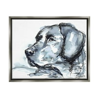 Ступел индустрии монохромно мастило куче портрет Абстрактен акварел подробно Живопис блясък сив плаваща рамка