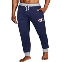 Шампион, възрастен мъж, лого ребро маншет пижама сън панталон, размери с-2ХЛ