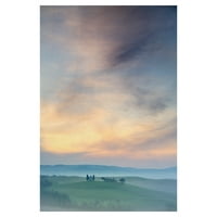Шедьовър Художествена галерия капела ди Виталета мъглив пейзаж от Анди Мъмфорд Канвас Арт Принт 24 36