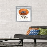 Юта Джаз-Дрип Баскетбол 16.5 24.25 Рамкиран Плакат