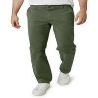 Мъжки класически стреч прав годни плосък преден чино панталон-размери до 42