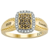 Персонализиран Дамски пръстен клас Предлага се в Стерлингово Сребро, злато над Сребро, 10к жълто и бяло злато
