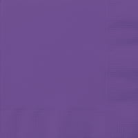 Неонов лилав Комплект за съдове - Неонови лилави парти консумативи - чинии, салфетки, покривка за маса, сребърни прибори и чаши