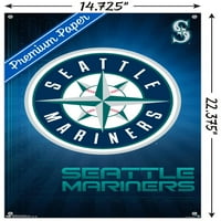 Сиатъл Маринърс-лого плакат за стена с пуш щифтове, 14.725 22.375