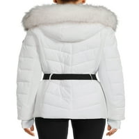 О. г. Дамско пухено палто с качулка Фау, размери ХС-3х